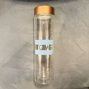 EUC TOMS Double Wall Glass Water Bottle
